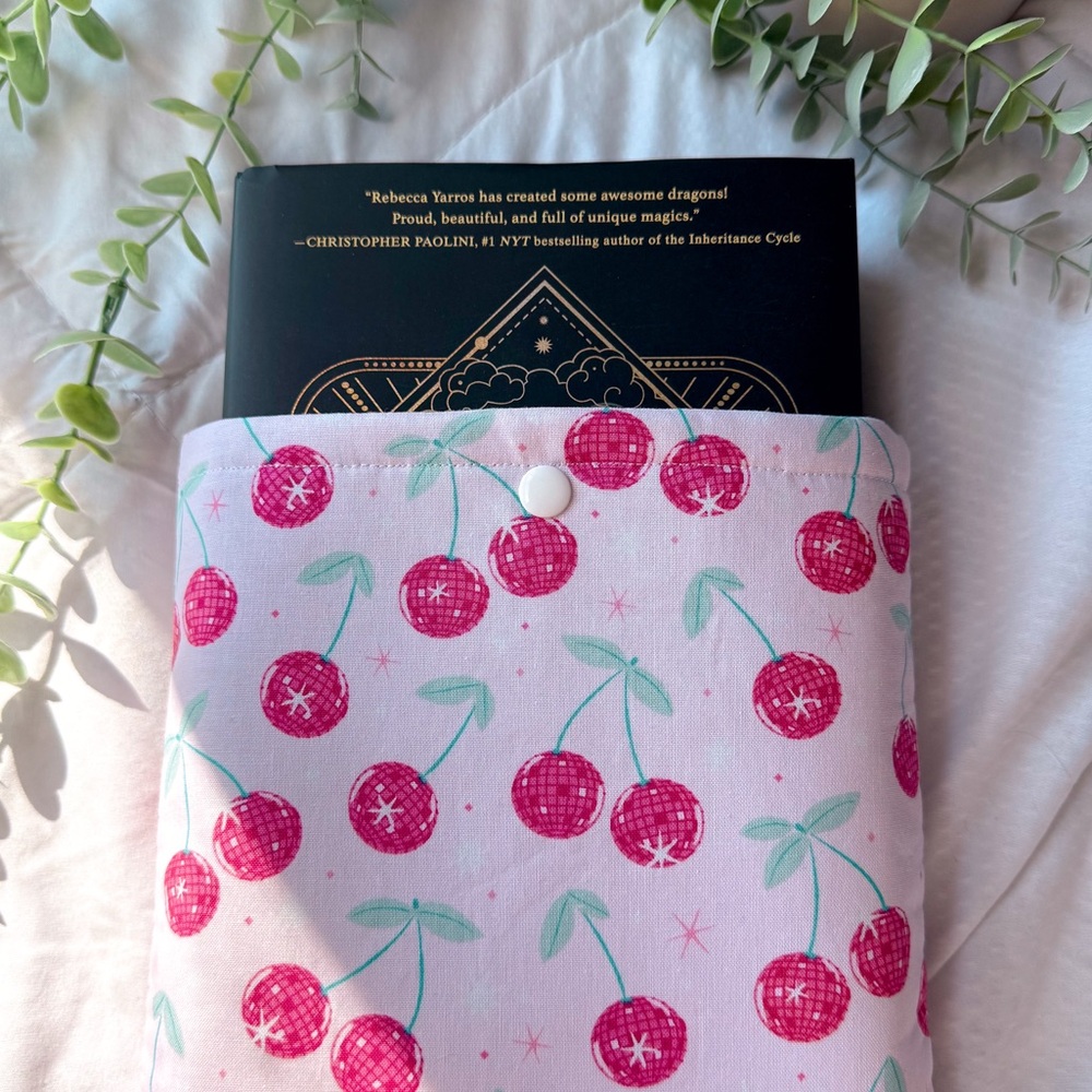 HANDMADE ⋆ Book Sleeve ⋆  Disco Cherry Print
